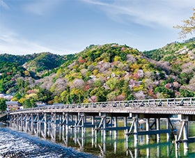春の嵯峨野トロッコ列車と嵐山散策3